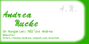 andrea mucke business card